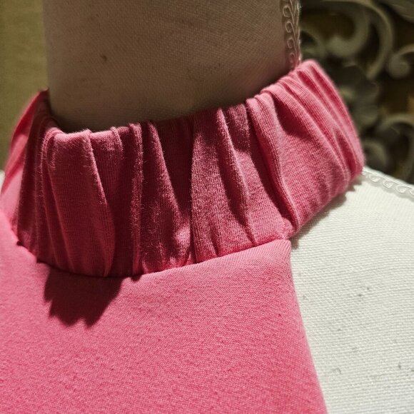 Express Y2K Pink Halter Ruched Neck and Ruched Waist Sleeveless Top  XS - Picture 3 of 10